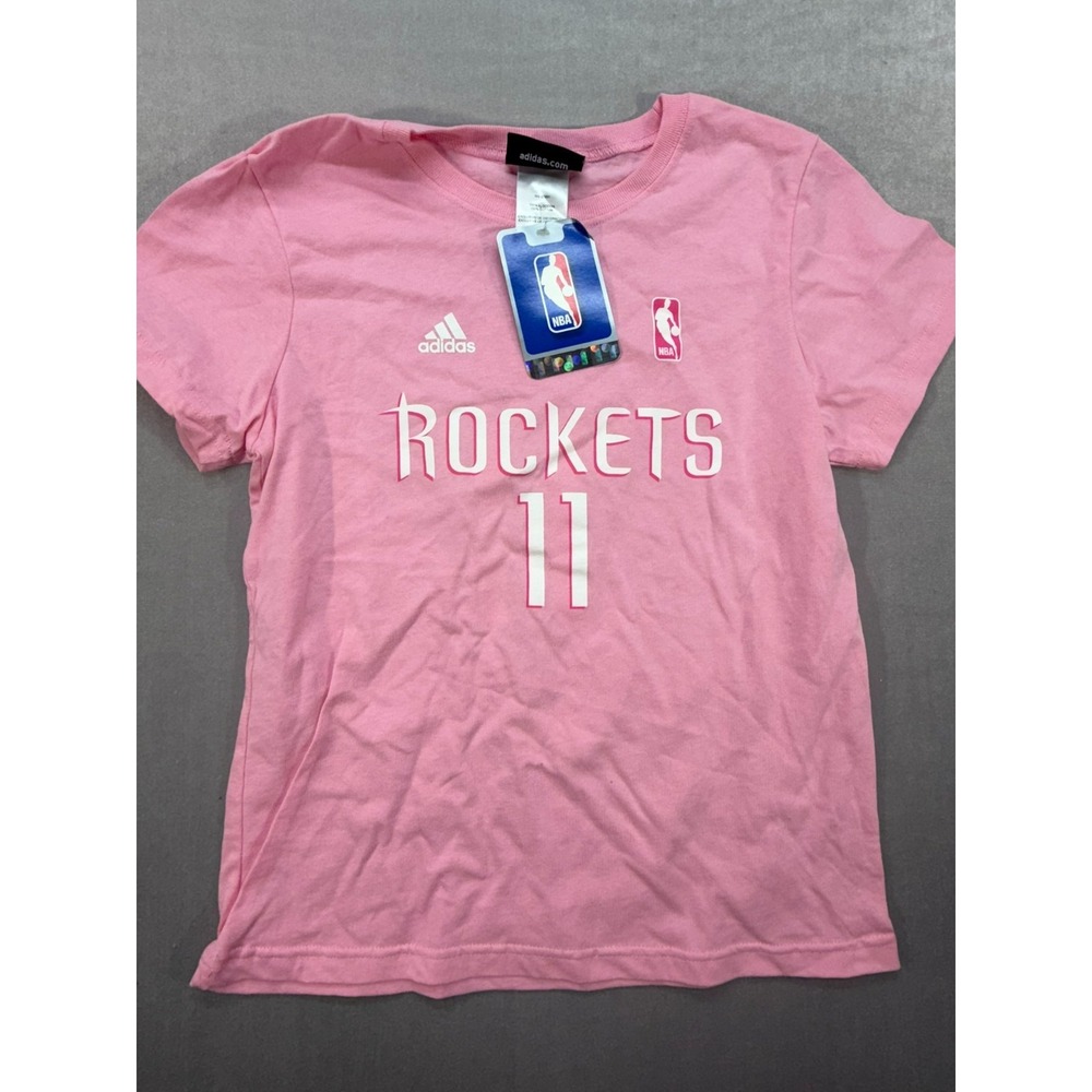 New Adidas NBA Childs Houston Rockets Yao Ming Shirt Pink Girls Size XL 16
